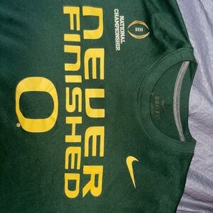 Nike Dark Green and Yellow Championship Shirt